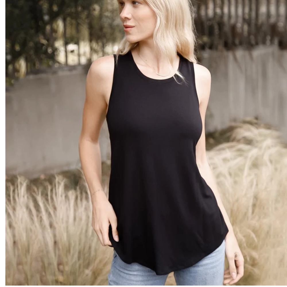 Karen Kane French Terry Tank Black size Small